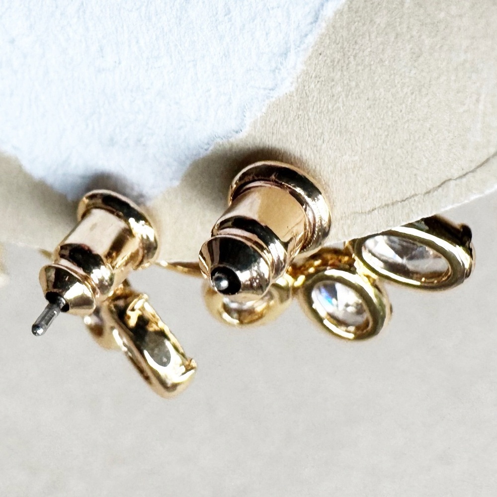 Anthropologie Crystal Rhinestone Earrings, 2 Pair Set - Picture 8 of 10